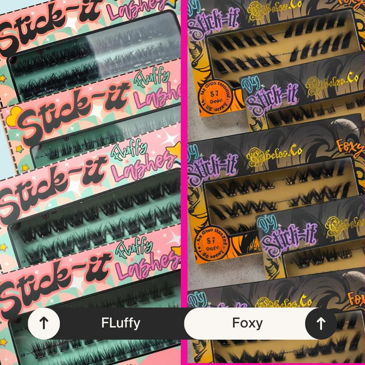 Stick-it DIY Press-on Fransar – Förlimmade Klusterfransar utan Franslim