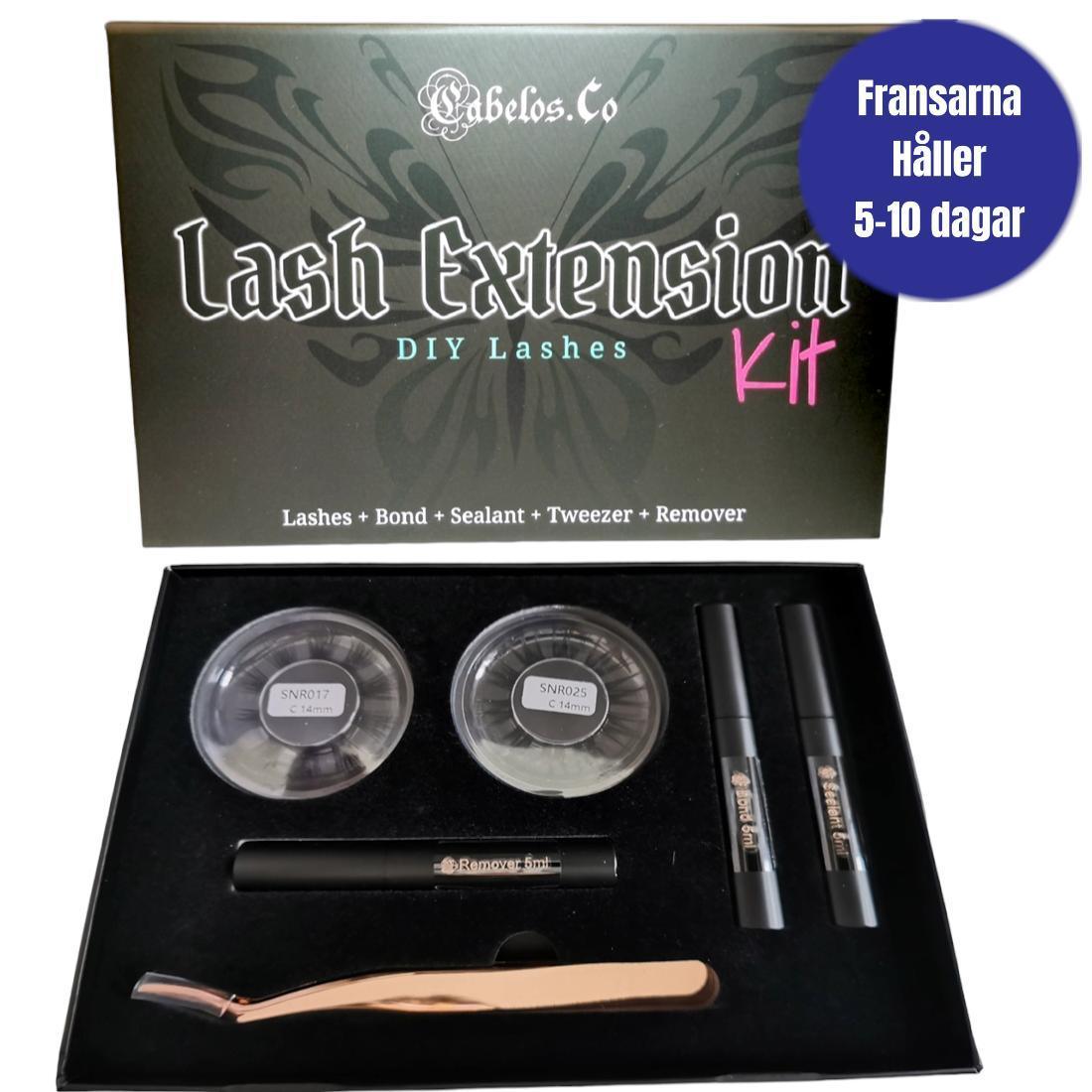 DIY Fransförlängning Kit, Lash Extension Kit DIY, DIY Vippe forlængning Sæt