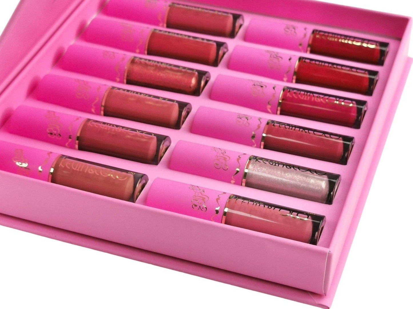 Lip gloss set Ljusrosa läppstift matt