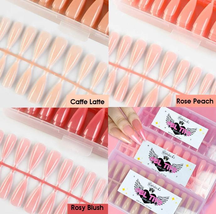 False Nails Press-On Soft Gel Nude Nails