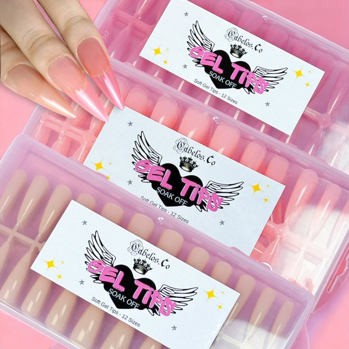False Nails Press-On Soft Gel Nude Nails