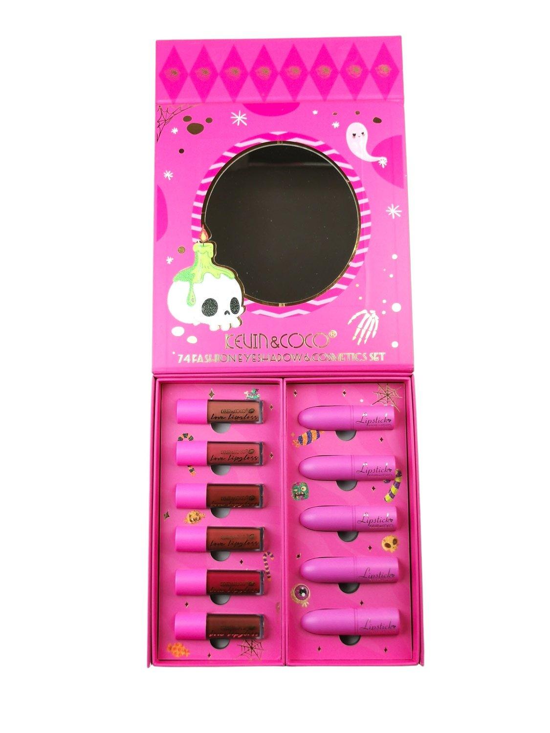 Makeup Set - Ögonskugga Läppstift och Läppglans - SugarPepper.se