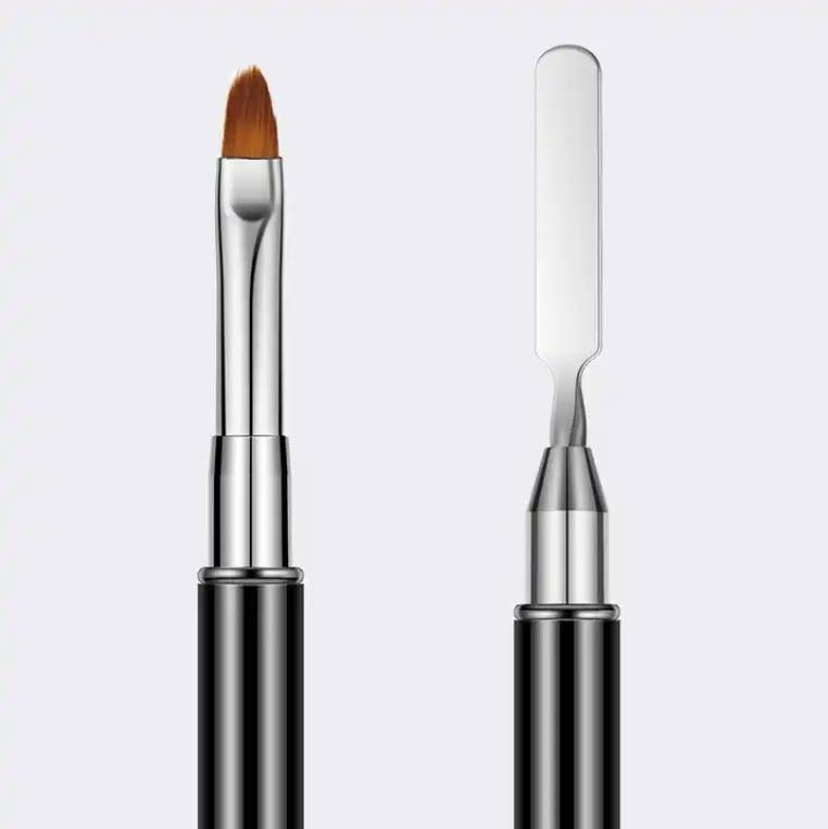 Polygel Nagelborste Spatel 2 i 1 Dubbelsidig Akrylgel Nagelverktyg - SugarPepper.se