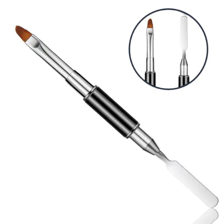 Polygel Nagelborste Spatel 2 i 1 Dubbelsidig Akrylgel Nagelverktyg - SugarPepper.se