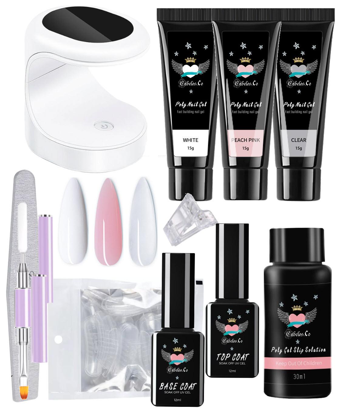 Polygel Nagelkit med Uv Lampa