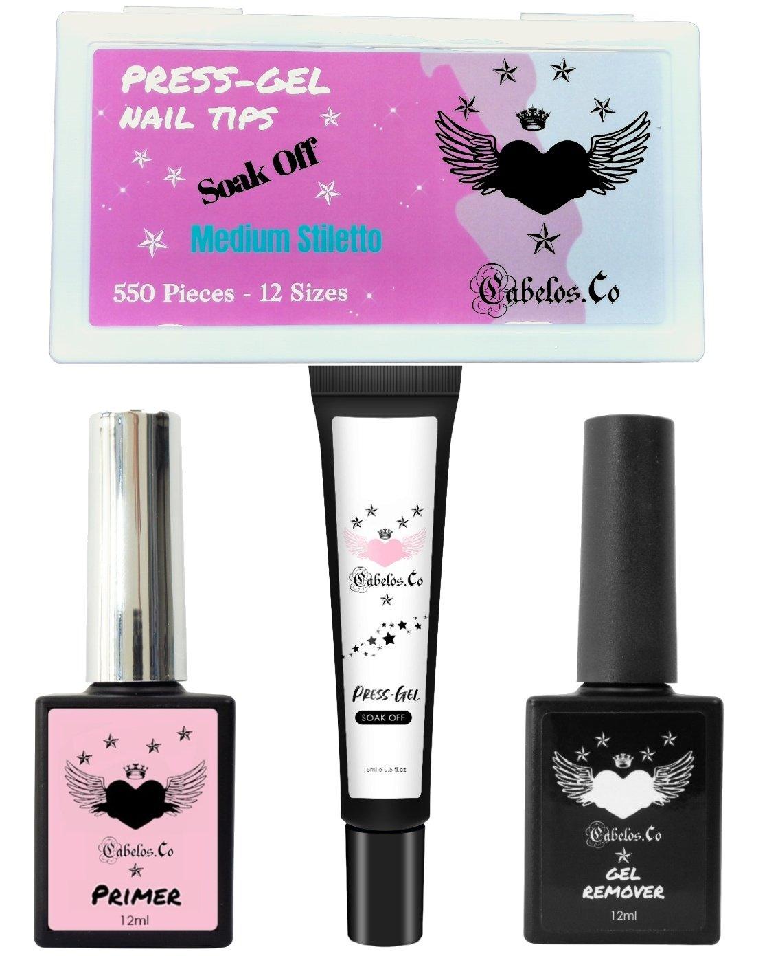 Press-on Gelenaglar Tippar Kit, Press-on Gelenegle Tips Kit, Press-on Gel Nail Tips Kit