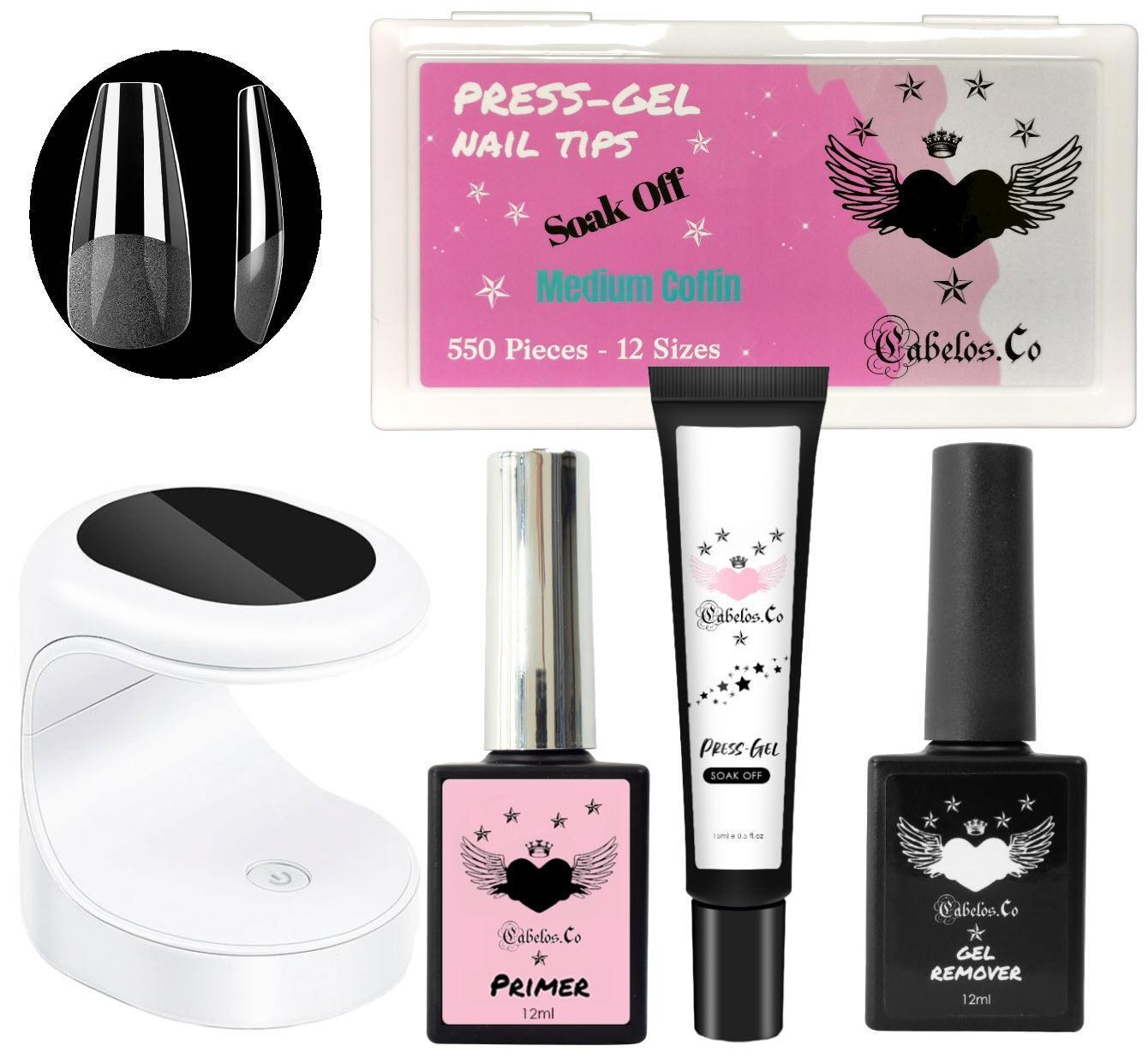Soft Gel Tips Press-On Gelenaglar Tippar Kit - Gel Negle TipsSugarPepper.se
