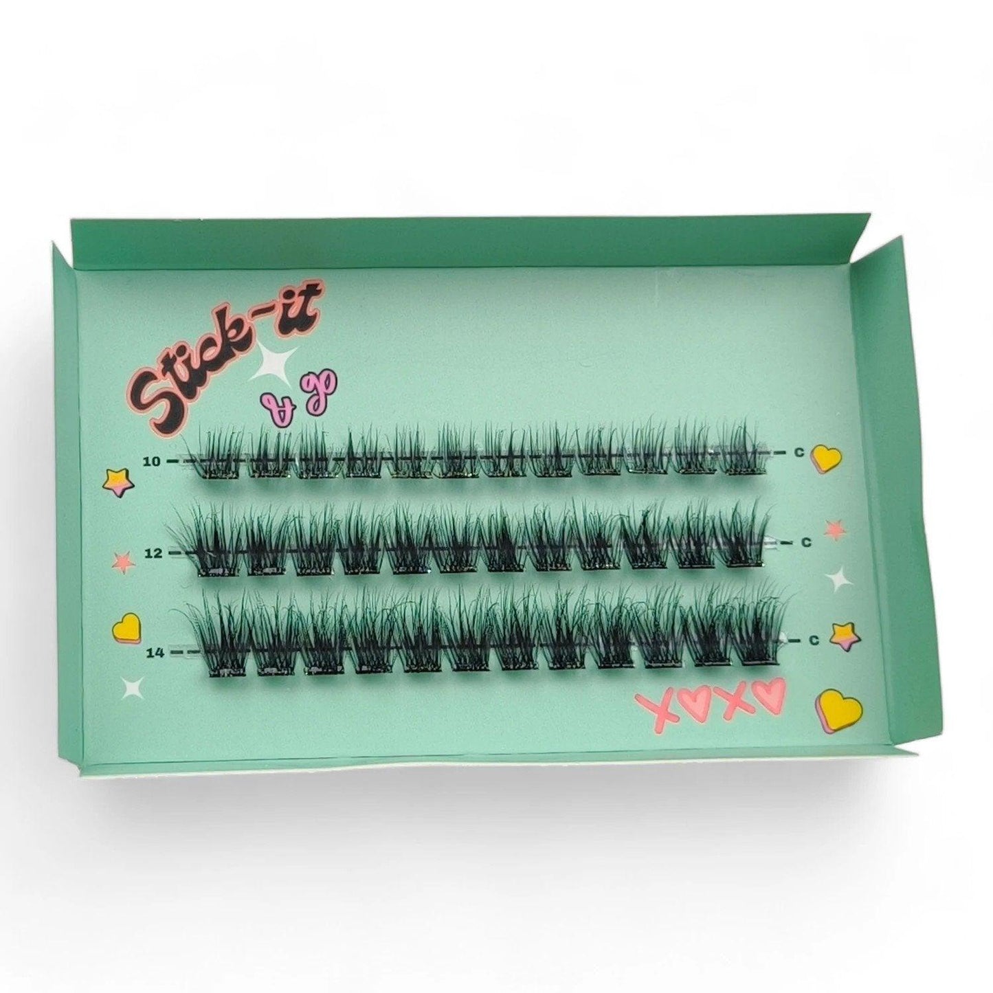 Självhäftande lösögonfransar, inget lim. Selvklæbende falske øjenvipper, intet lim. Stick-on false eyelashes, no glue.