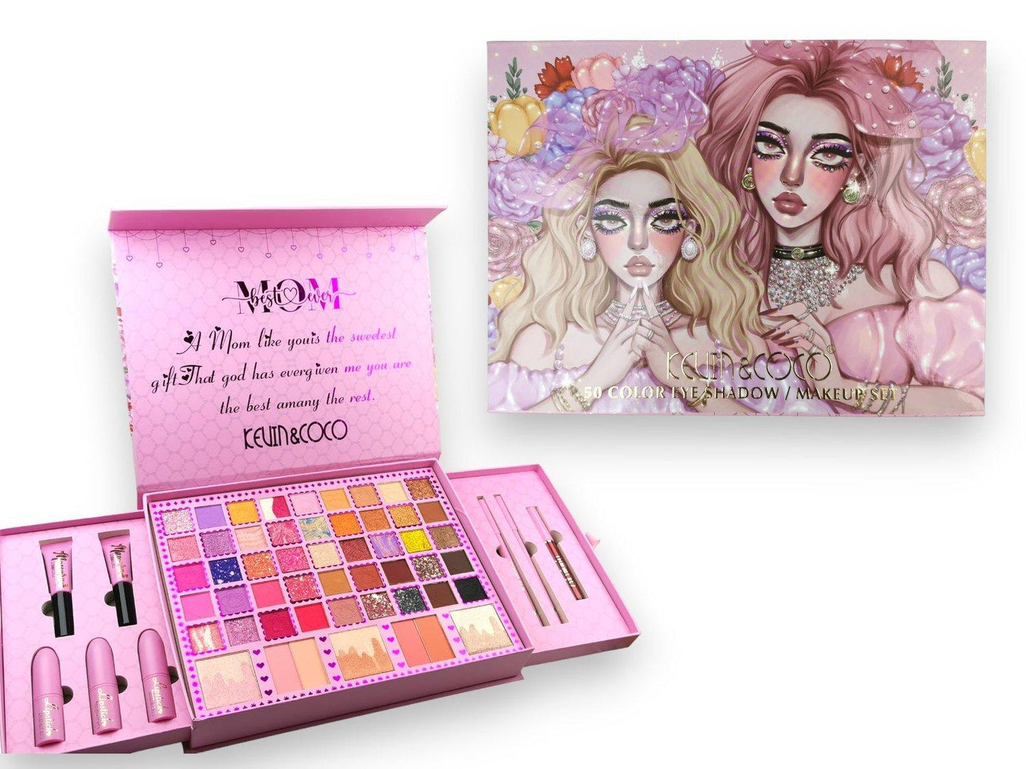 Sminkset - 50 Färger Ögonskuggspalett Set - SugarPepper.se