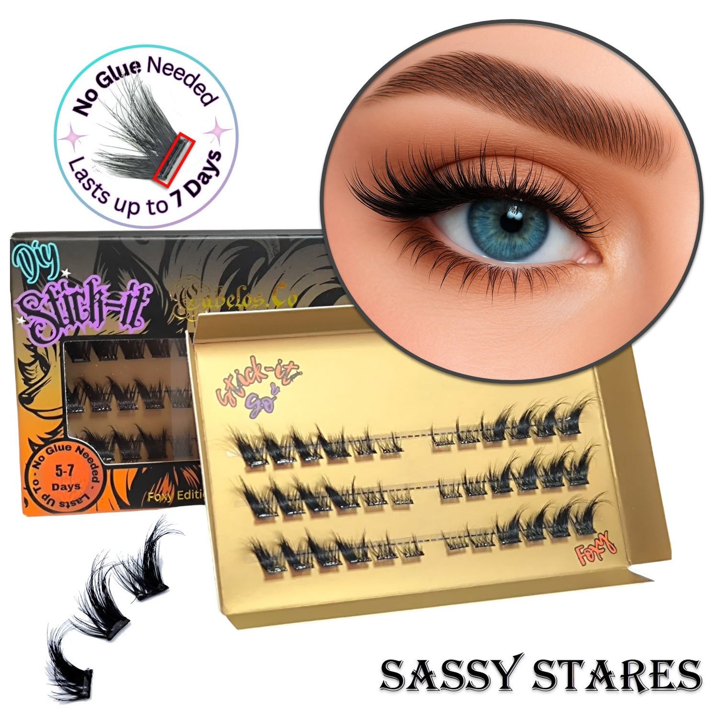 Sassy Stares Stick-it Lashes – dramatiska förlimmade fransar för intensiva blickar