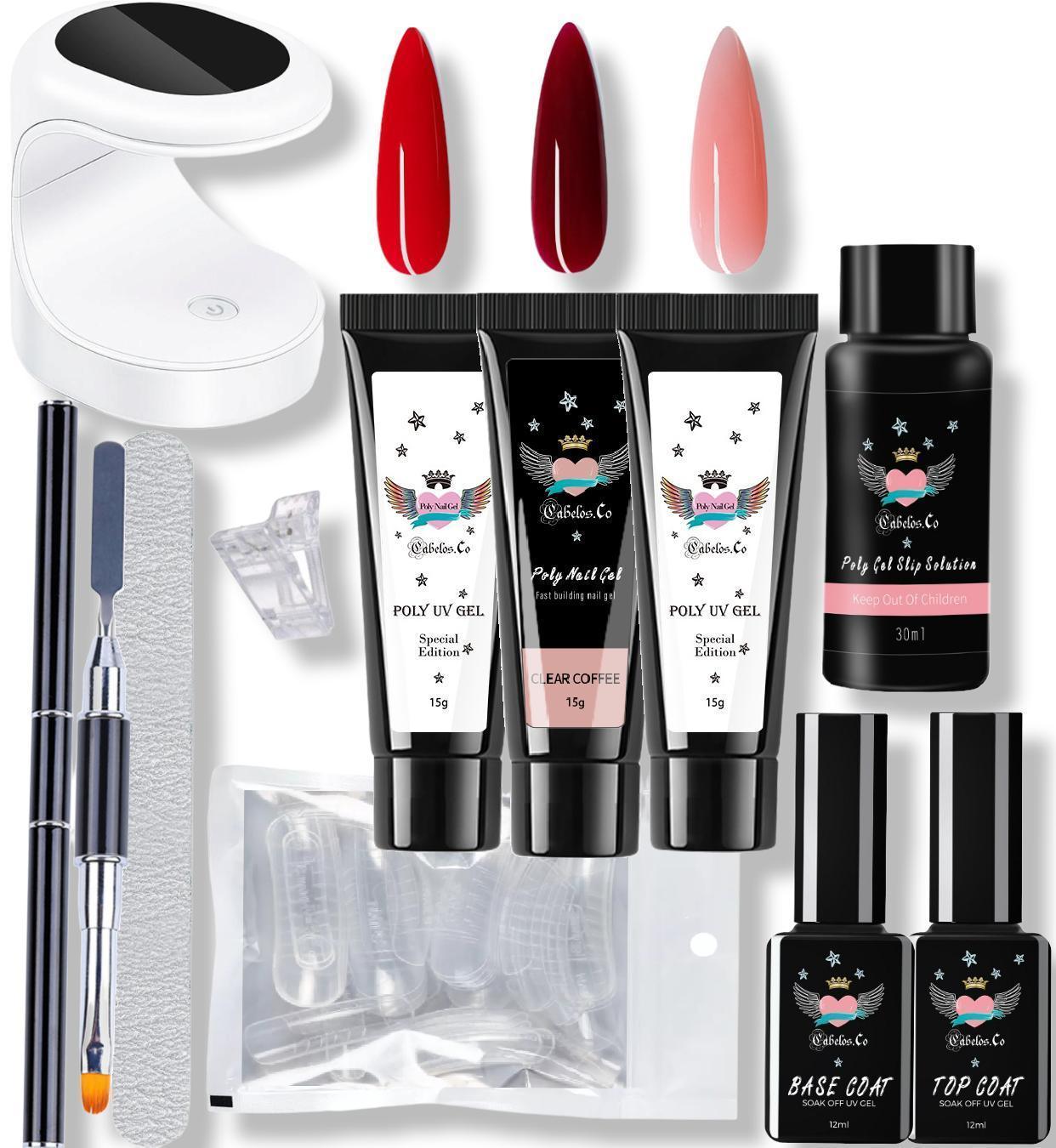 Polygel Nagelkit - Gelenaglar Kit - SugarPepper.se Polygel Neglesæt - Gelenegle Sæt - SugarPepper.dk