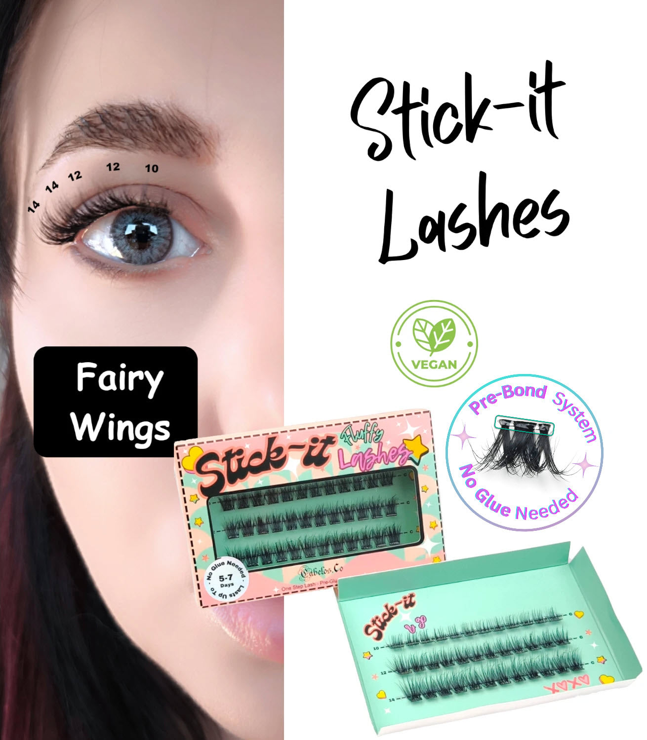 Easy stick eye lashes extensions near me many types do at home Fairy Wings