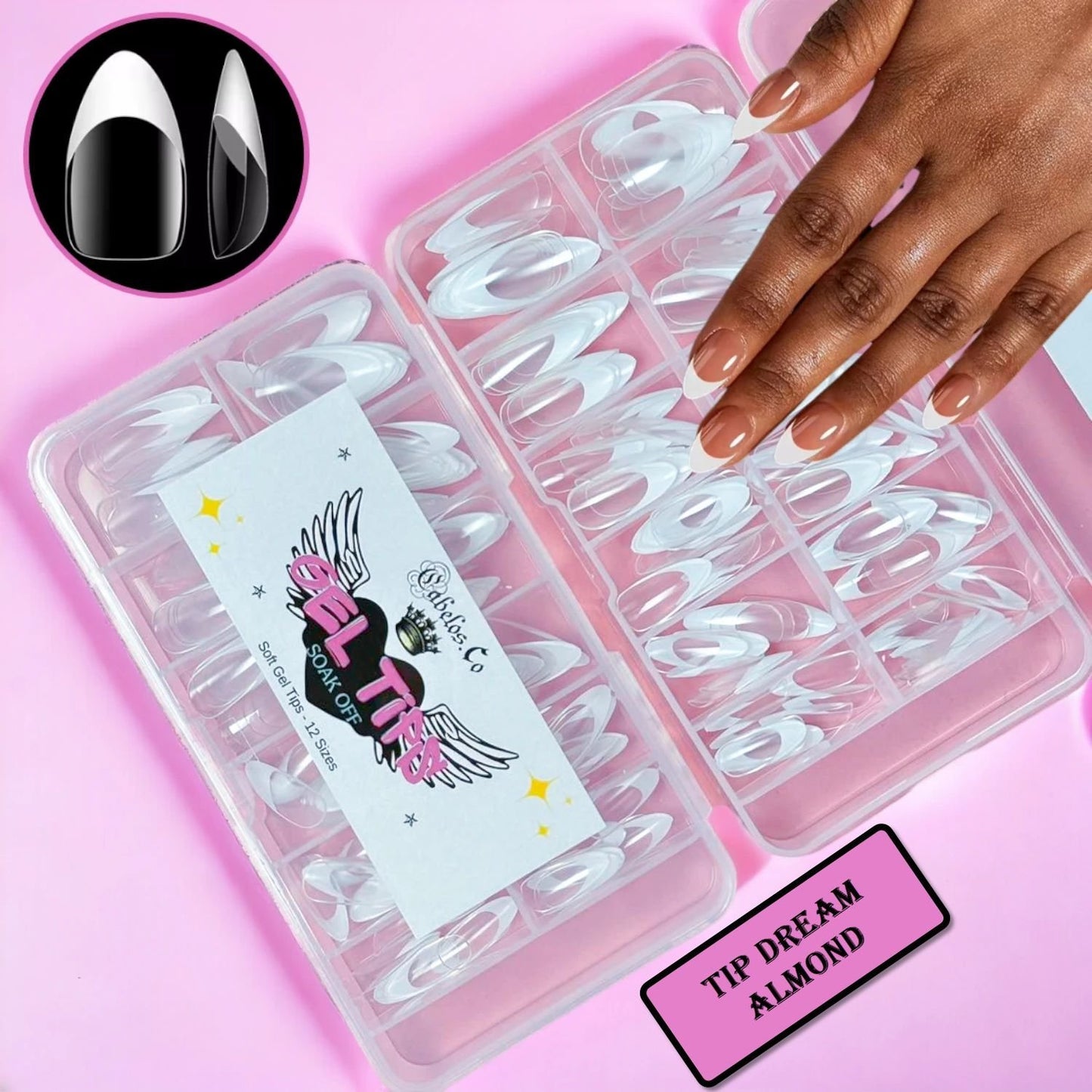 French Tip  Press-On Gel Nails