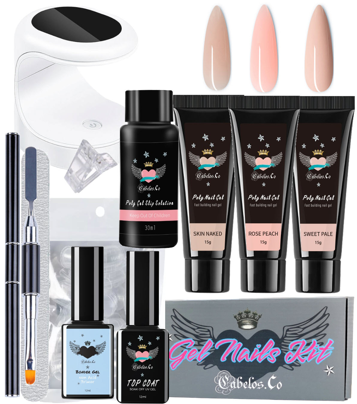 Gelenaglar Hemma Kit med UV lampa