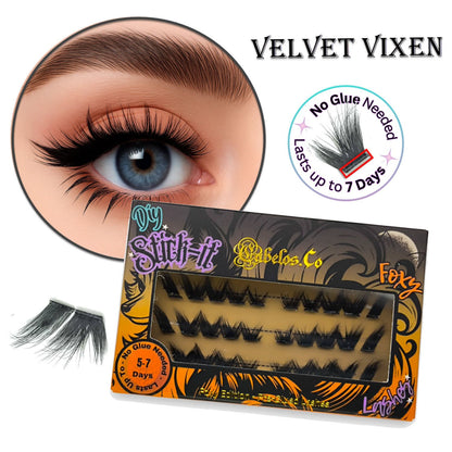 Cat Eye Stick-it Lashes fransar hemma – lyftande ögonform utan lim, upp till 7 dagars hållbarhet