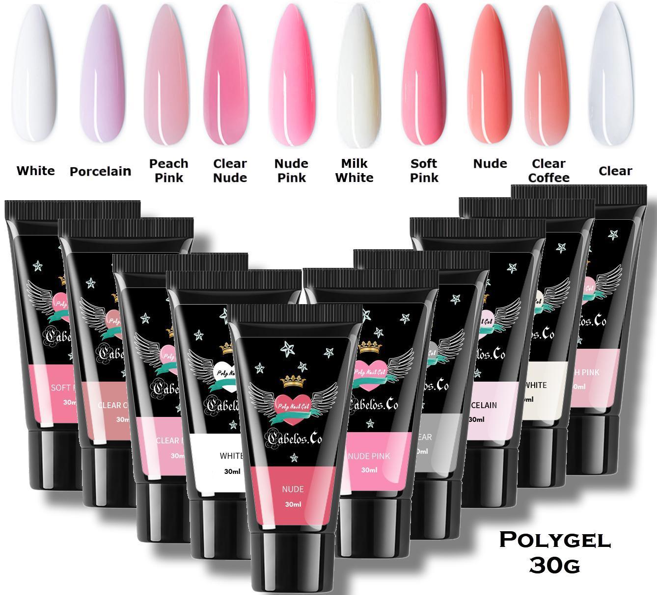 POLYGEL KIT WTH APPLICATION KIT FOR NAIL EXTENSIONS (MULTICOLOR)